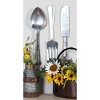 Set of 3 Aluminum Utensils Knife, Spoon and Fork Wall Decors - Olivia & May - 2 of 4