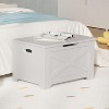 S/L Storage Chest, Wooden Storage Bench with 2 Safety Hinges, Easy Assembly, Modern Style Large Toy Chest for Entryway, Living Room, Bedroom - 3 of 4
