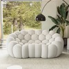 WJSHome 79.53'' Modern Bubble Sofa, Comfy Upholstered Loveseat Sofa, Lazy Floor Curved Couch for Living Room, Apartment, Small Space - 2 of 4