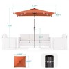 Sonkuki 6.5 FT LED Square Outdoor Patio Umbrella Market Table Umbrella - 3 of 4