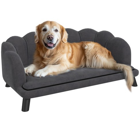 PawHut Pearl Design Pet Sofa for Medium and Large Sized Dogs, Pet Bed with Cushion and Solid Wood Legs - image 1 of 4