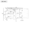 Bella Depot 47.2''W Curved Design Storage Cabinet - 4 of 4