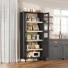 Coucheta 63 Inch Tall Storage Cabinet, Kitchen Pantry 5 Tier Bathroom Cabinet with 2 Doors Adjustable Shelves for Kitchen, Dining Room, Bathroom - 2 of 4