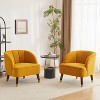 Christopher Knight Home Connor Contemporary Barrel Club Chair with Wooden Legs, 28" x 28"（Set of 2) - 2 of 4