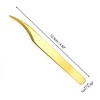 Unique Bargains Women's Dolphin Eyelash Extension Tweezers Gold Tone 1 Pc - 2 of 3