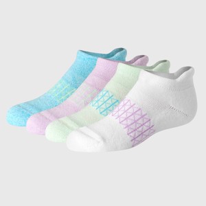 Hanes Girls' 4pk Absolute Active Heel Shield Socks - colors may vary - 1 of 4