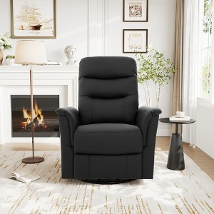 Christopher Knight Home Kal Modern Swivel Rocking Chenille Upholstered Recliner with 8-Point Massage and Adjustable Backrest - 1 of 4