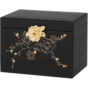 Jewelry Box with Lock: Jewelry Organizer for Dresser - 3-Drawer Earrings Storage - 1 of 4