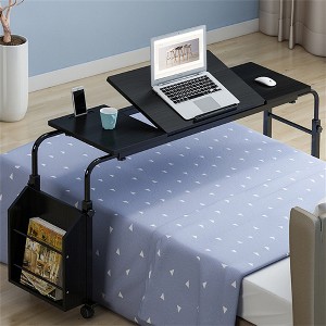 Portable Mobile Liftable Laptop Desk With Wheels, Cart Table Over The Bed Table, Adjustable Height Mobile Stand Up Desk - 1 of 1