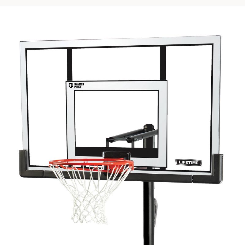 Lifetime Adjustable Portable 52&#34; Basketball Hoop - White/Black, 2 of 11