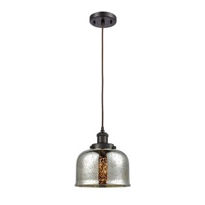 Bell - 1 Light Cord Hung Mini Pendant In Industrial Style-10 Inches Tall and 8 Inches Wide - 1 of 1