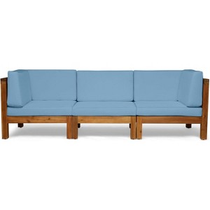 XINGHANZHENXUAN White 3-Piece Patio Sofa Set, Modular Outdoor Sectional for Small Spaces & Balconies - 1 of 4