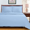 Luxury 700 Thread Count Solid 3 Piece Premium Cotton Duvet Cover Set, Modern Solid, Included: One Duvet Cover and Two Pillowshams by Blue Nile Mills - 2 of 3
