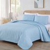 FIONECA Oversized 3 Piece Quilted Bedspread Set Includes Bedspread Matching Shams For Versatile Bedroom Styling - 2 of 4