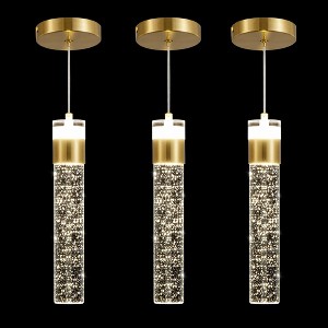KAISITE Modern Bubble Crystal Pendant Light with Gold Finish - 1 of 4