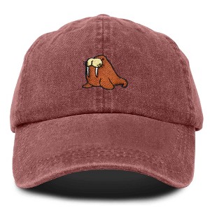 Dalix Walrus Cap Embroidered Mens Cotton Dad Hat Baseball Hat - 1 of 4