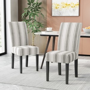 Okak Modern Style Wooden High Back Dining Chairs for Kitchen Dining Room,Upholstered Fabric Seating Dining Chair Set of 2 - 1 of 4