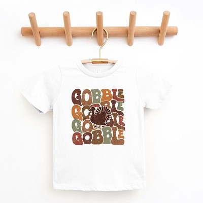 The Juniper Shop Gobble Turkey Toddler Short Sleeve Tee