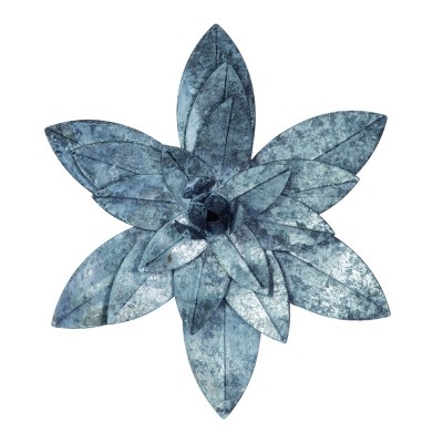 Transpac Metal 10" Silver Spring Dimensional Flower Wall Art