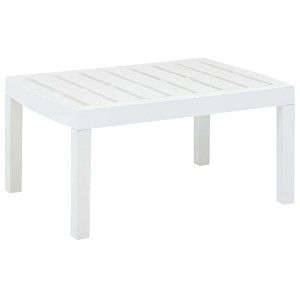 vidaXL Patio Table White 30.7 in.x21.7 in.x15 in. Plastic - 1 of 4