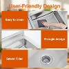 Acekool Stainless Utility Sink 41"x23"x45", Double Compartment Commercial Sink for Kitchen, Laundry, Garage, Outdoor - 4 of 4