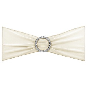 Unique Bargains Polyester Wedding Decoration Stretch Chair Sashes Bows 10 Pcs - 1 of 4