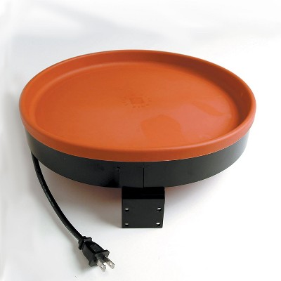 Terracotta Plastic Heated Birdbath with Multiple Mounting Options