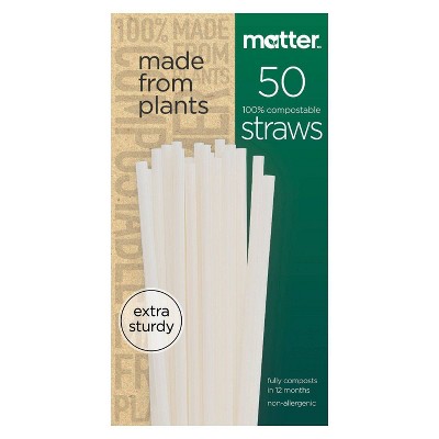 Matter 100% Compostable Straws - 50ct