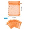 Unique Bargains Moon Star Printed Drawstring Mini Gift Candy Christmas Organza Bags 100 Pcs - 2 of 4
