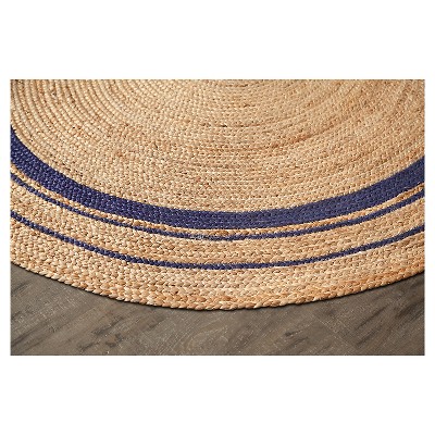 Midnite Braided Wool 8' Round Handmade Area Rug