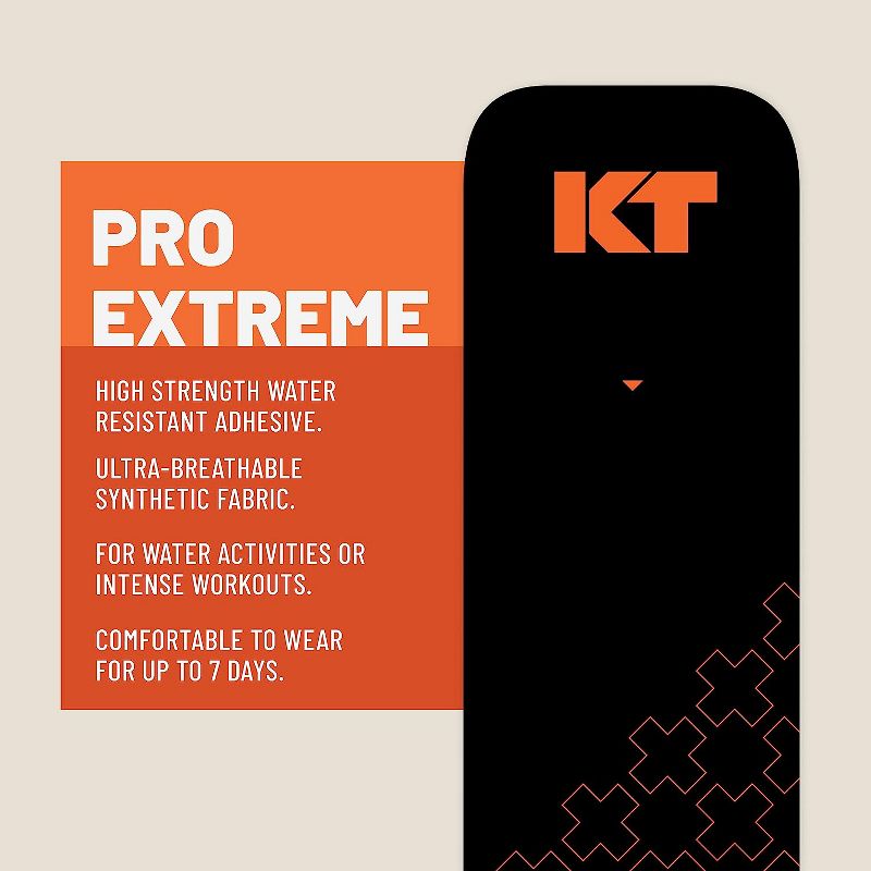 KT Tape PRO Extreme, Synthetic Jumbo Kinesiology Athletic Tape, 150 Count, 10” Precut Strips, Black, 4 of 6