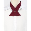 Allegra K Women's Solid Adjustable Button School Uniform Criss-Cross Bow Ties - 2 of 4