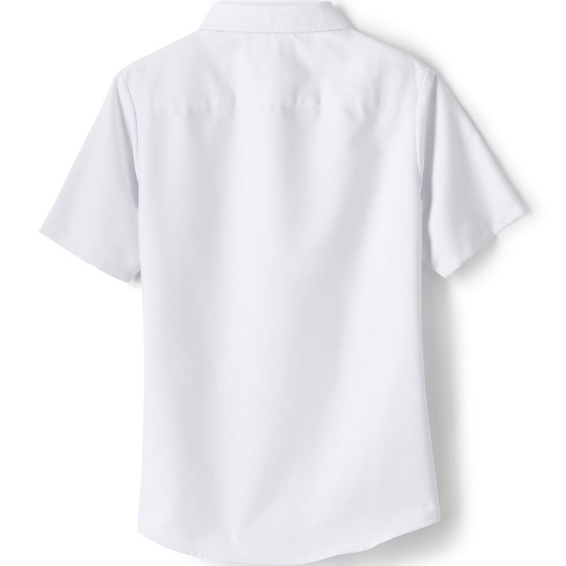 Lands' End School Uniform Kids Short Sleeve Oxford Dress Shirt, 2 of 6
