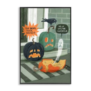Stupell Industries Porch Pumpkins Mystery Framed Giclee Art - 1 of 4