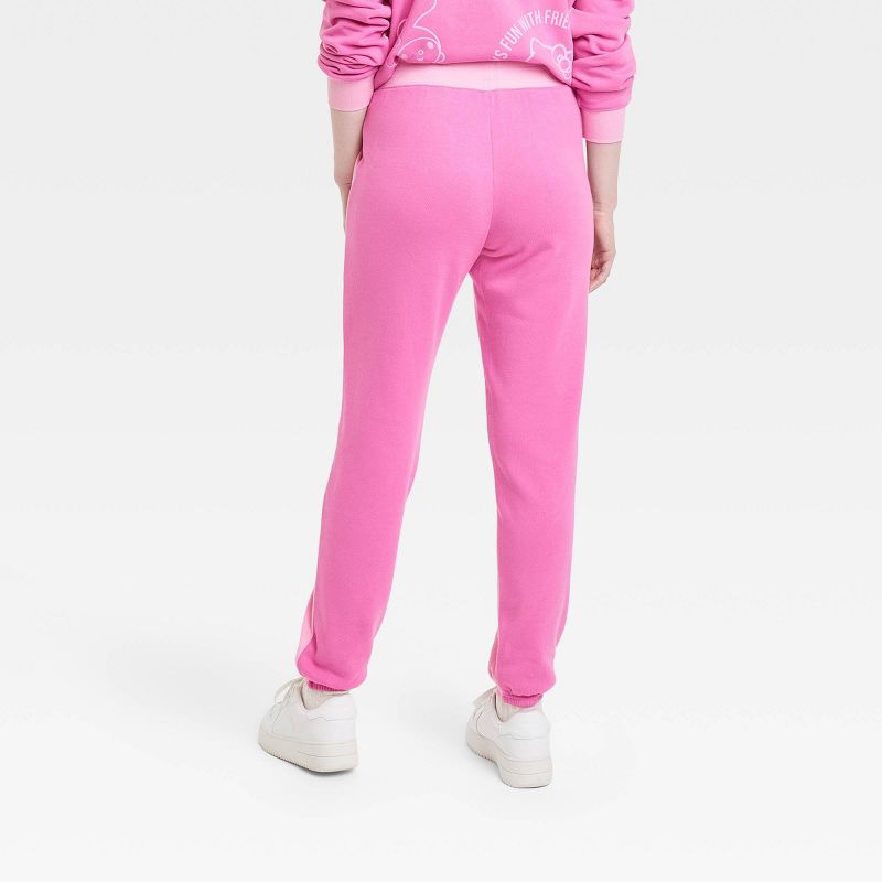 Women's Sanrio Hello Kitty Two-Tone Graphic Jogger Pants - Pink, 2 of 4