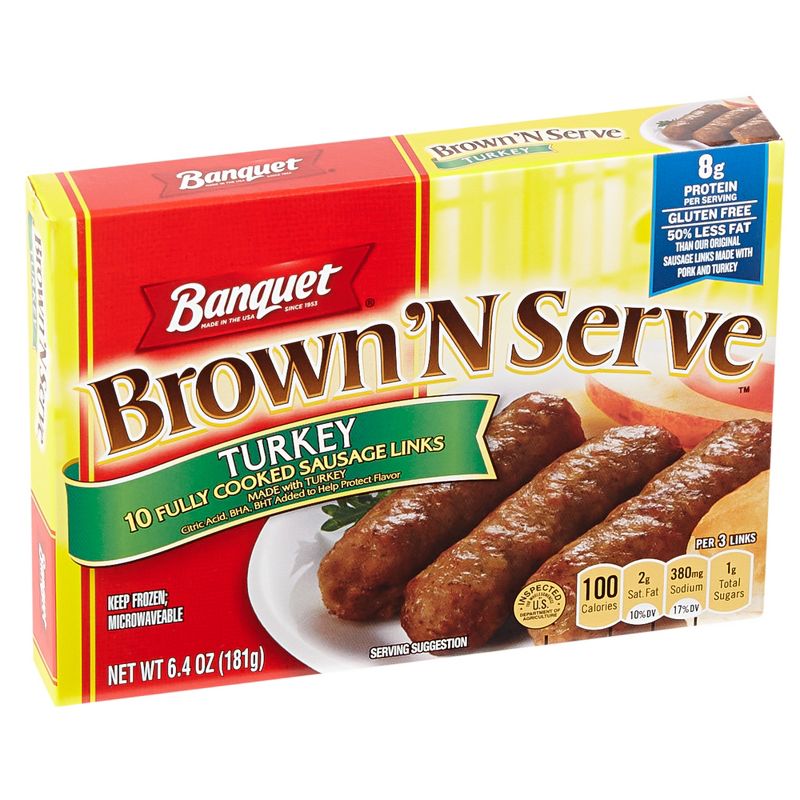 Banquet Frozen Brown'N Serve Frozen Turkey Links - 6.4oz, 2 of 4
