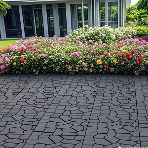 KTMBDW Plastic Interlocking Deck Tiles, 44 Pack , 12"x12" Waterproof Outdoor Flooring All Weather Use, Patio Floor Decking Tiles for Porch Backyard - 1 of 4
