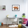 Stupell Industries Orange Dump Truck Construction Floating Frame Canvas Art, Black, 31" x 25" - 3 of 4