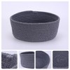 REGALWOVEN Home Decor Entryway Desk Key Tray Round Woven Storage Basket 2 Pcs - 3 of 4