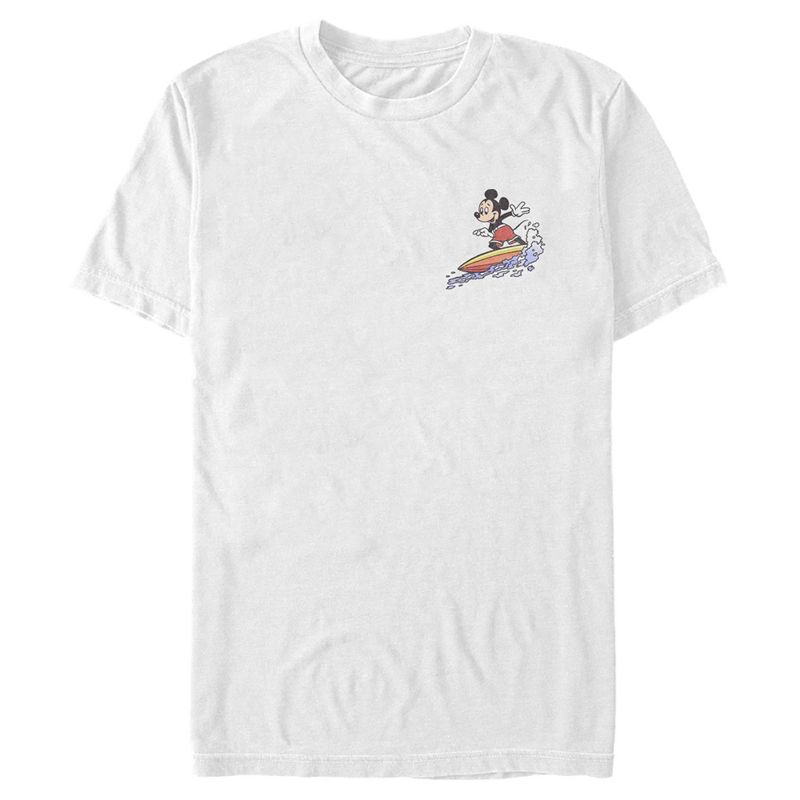 Men's Mickey & Friends Distressed Pocket Surfer T-Shirt, 1 of 6