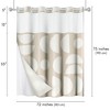 Americanflat 72x75 Hookless Shower Curtain - Abstract Khaki Cream Shower Curtain with Sheer Panel, Snap-In Liner, and Grommets - 100% Polyester - 2 of 4