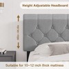 Whizmax Queen Size Bed Frame with Headboard and Type-C&USB Ports,Adjustable Linen Upholstered Platform with Wooden Slats Support,No Box Spring Needed - 4 of 4