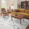Acekool Floral Insect Area Rug - Washable 5x7 Non-Slip Carpet for Bedroom & Living Room - 3 of 4