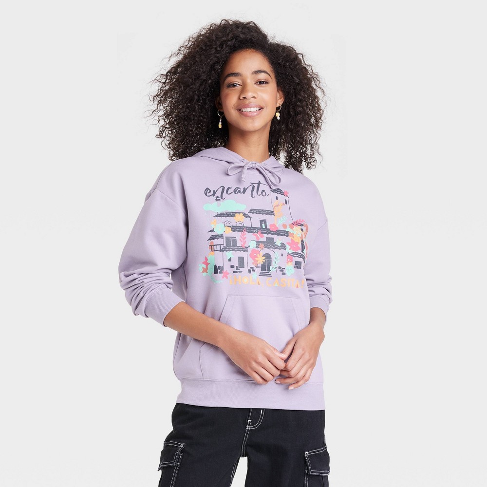 Women's Small Encanto Hoodie Graphic Sweatshirt - Lavender, Purple