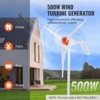 VEVOR 500W Wind Turbine Generator, 24V Wind Turbine Kit, 3-Blade Wind Power Generator with MPPT Controller, Adjustable Windward Direction - 3 of 4