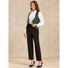 INSPIRE CHIC Women's Vintage Waistcoat Button Up Steampunk Jacquard Sleeveless Suit Vest - 3 of 4