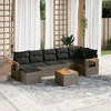 vidaXL Garden Sofa Set Grey PE Rattan Large Modular Garden Sofa Set - 2 of 4