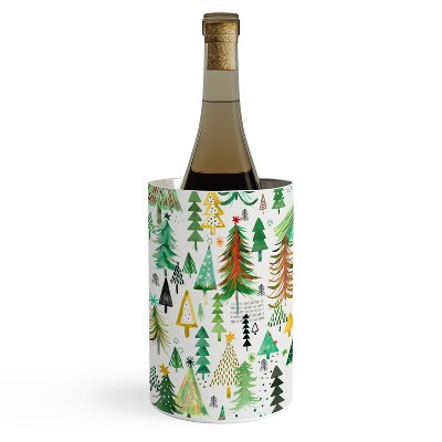 Ninola Design Colorful Christmas Trees Yuletide Wine Chiller - Deny Designs