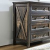 CAVINAS Farmhouse 8/6 Drawers Dresser for Bedroom,Brown Dresser with Barn Door Style for Bedroom,Living Room and Hallway,Dark Oak - 4 of 4