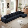 Chenille Modular Sofa: Modern Upholstered Sectional Couch with Plush Seating, Fixed Cushions - 2 of 4